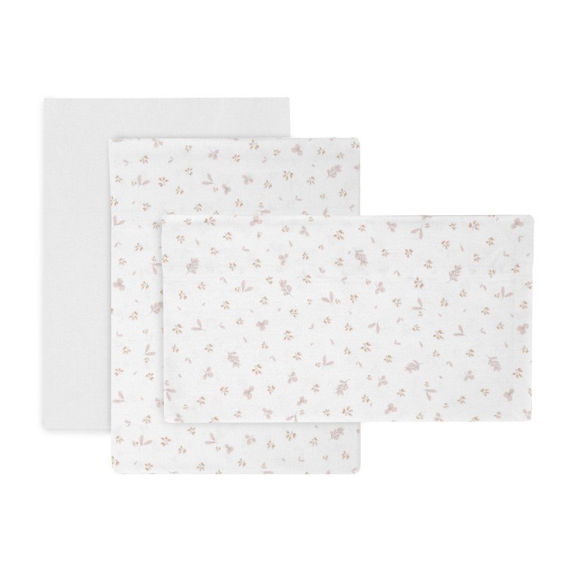 SABANA CAPAZO 3PCS 80X120 PLUMETI ROSA