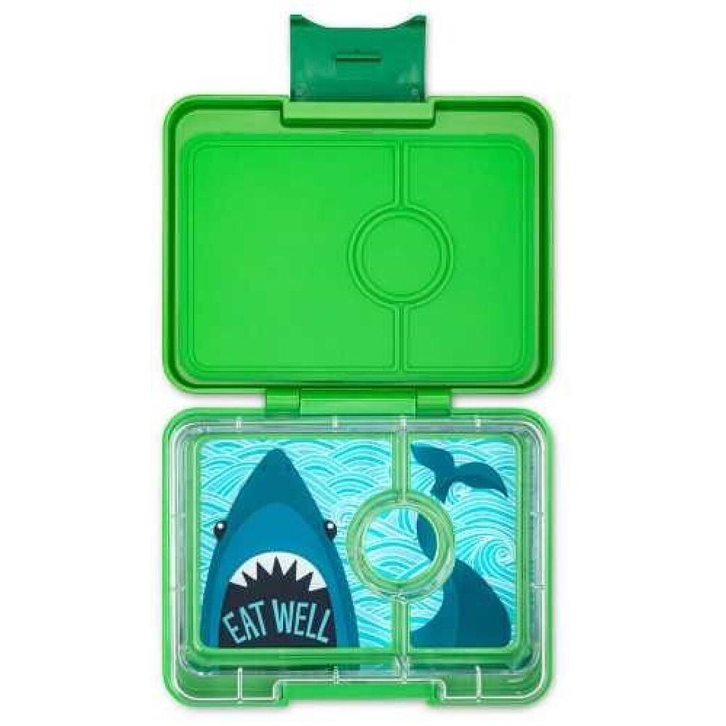YUMBOX SNACK 3C JURASSIC GREEN+SHARK