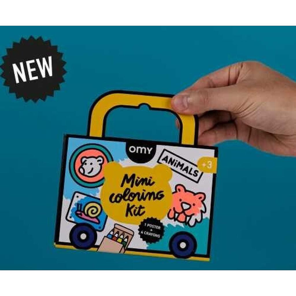 MINI POCKET OMY ANIMALS PARA COLOREAR + 4 LAPICES COLOR