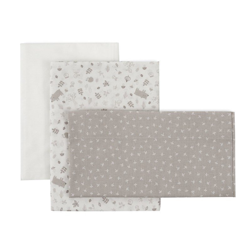 SABANA CUNA 70 3PCS 120X180 ABETE BEIG