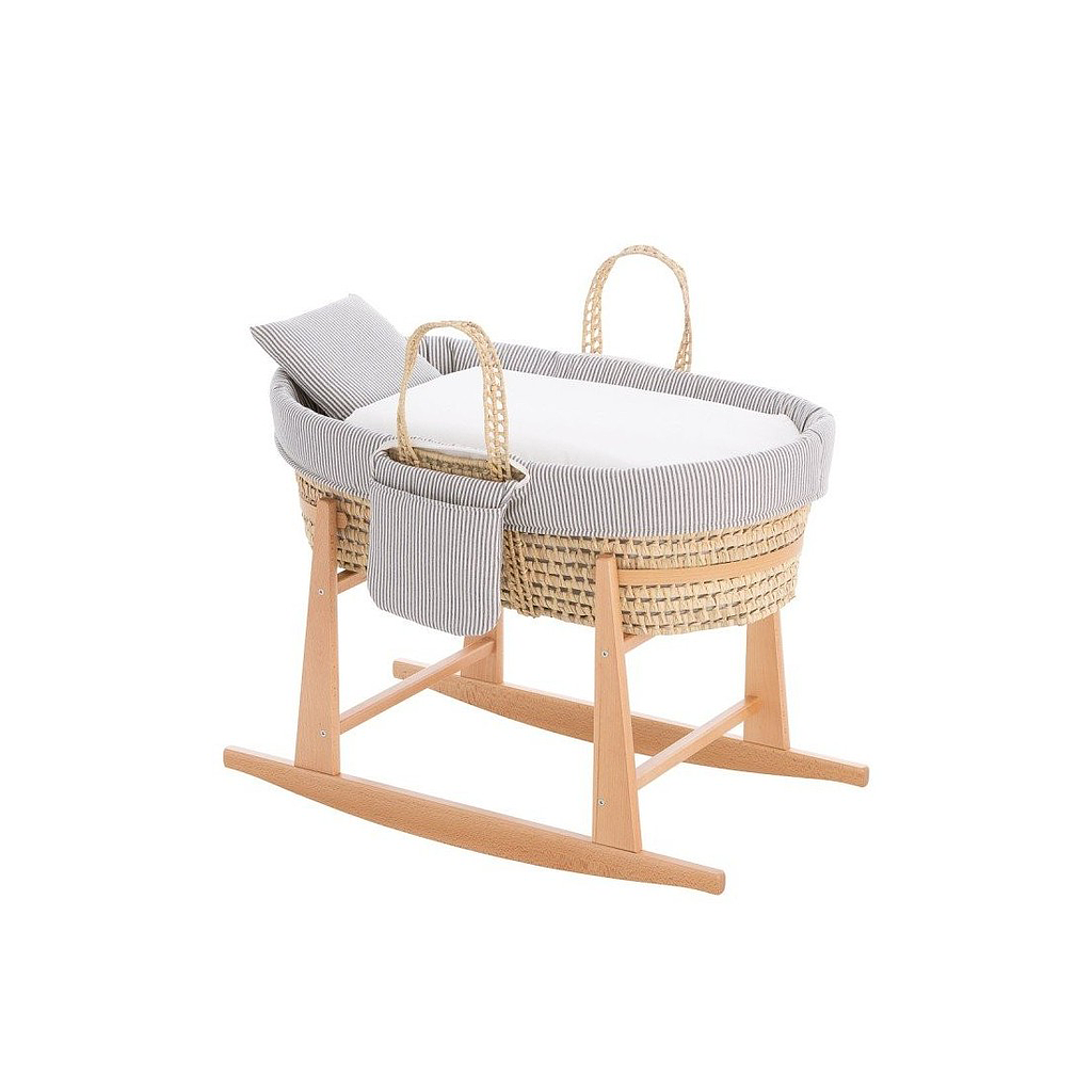 CAPAZO ACOLCHADO BEBE MIO CUCO PORTLAND RAYA GRIS/PIQUE +PATAS BALANCIN