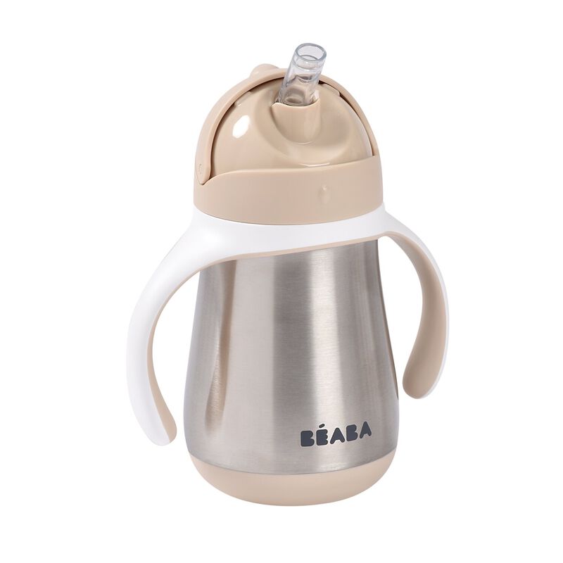 BOTELLA CANTIMPLORA INOX 350ML BEIG