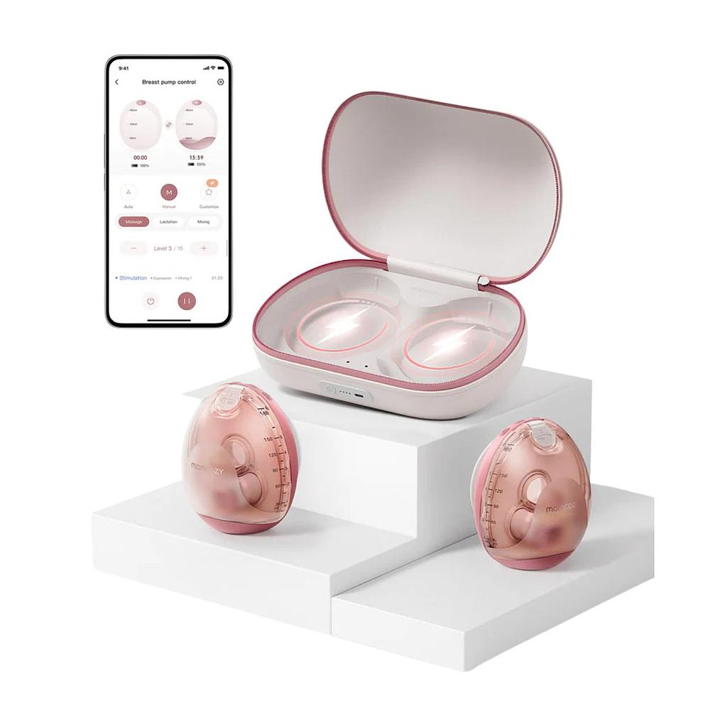 MOMCOZY SACALECHE DOBLE PORTATIL AIR1 UNICO GRANATE