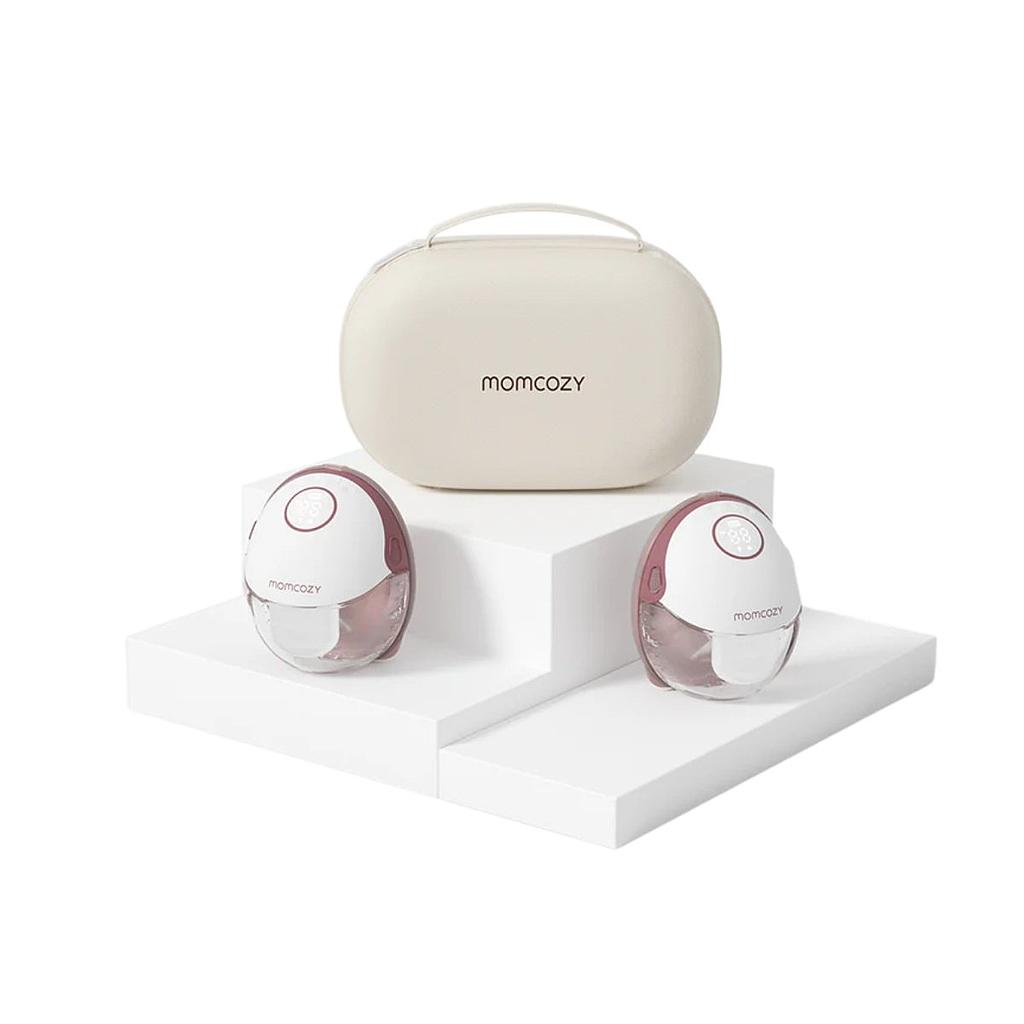 MOMCOZY SACALECHE DOBLE PORTATIL M6 UNICO GRANATE