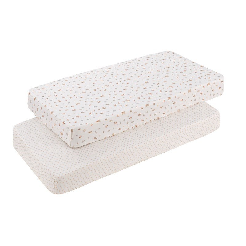 SABANA BAJERA CUNA 60 PACK 2 UDS. 60x120x17 CM SENDA BEIGE