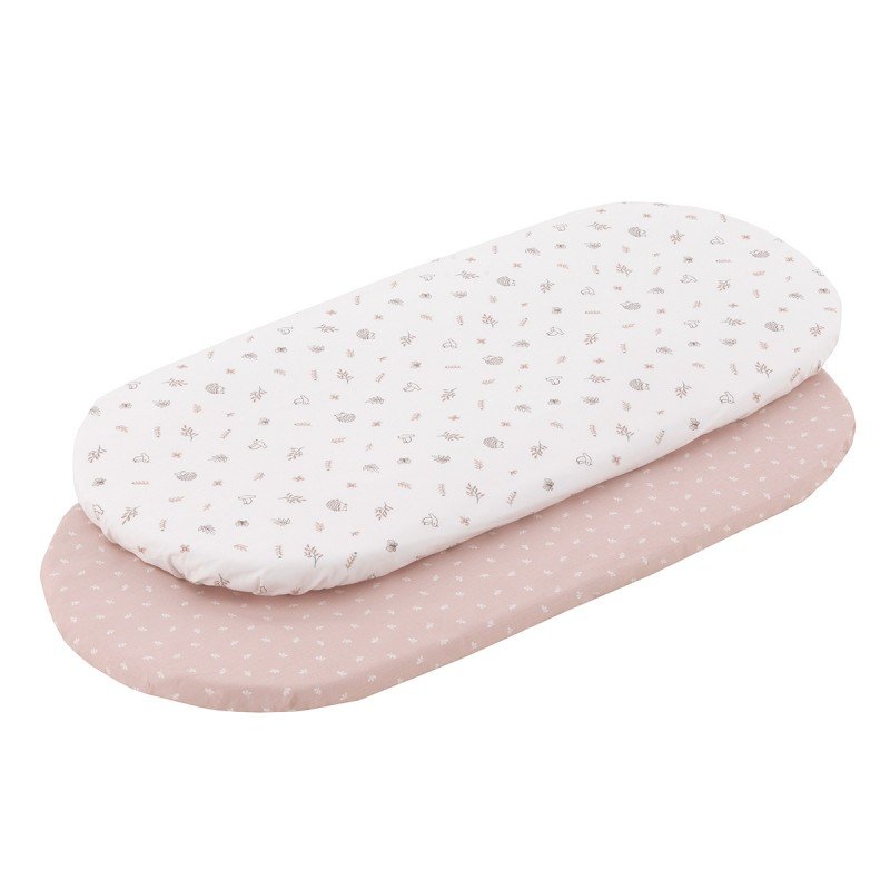 SABANA BAJERA CAPAZO PACK 2 UD. 35x80x7 CM CALMA ROSA