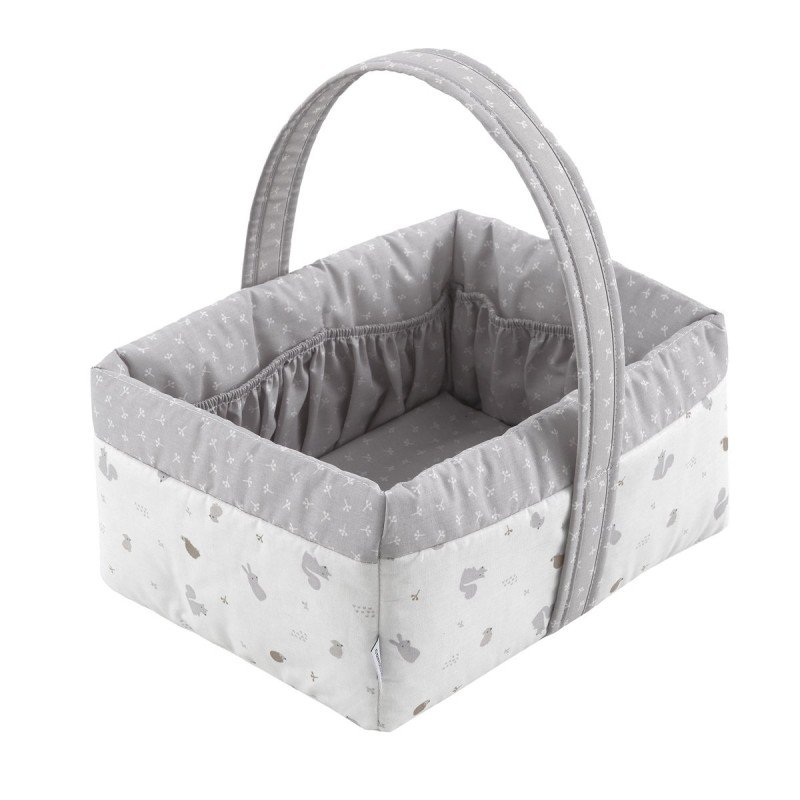 CANASTILLA ACOLCHADA 22,5X29X29CM ARDI GRIS