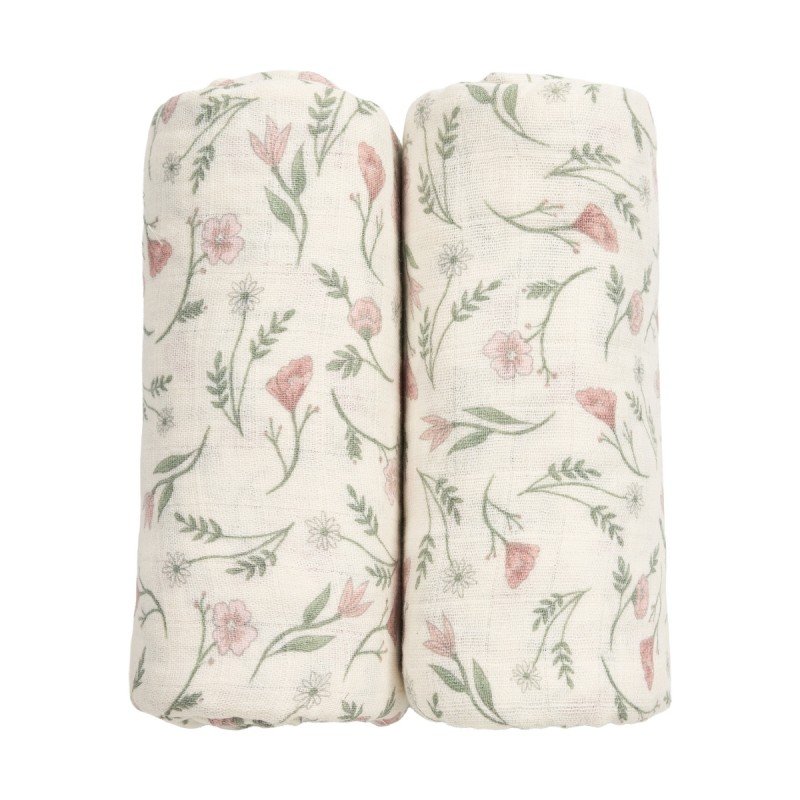MUSELINA LAVADA GDE PACK DE 2 120x120 CM ME-FLOWER MULTICOLOUR