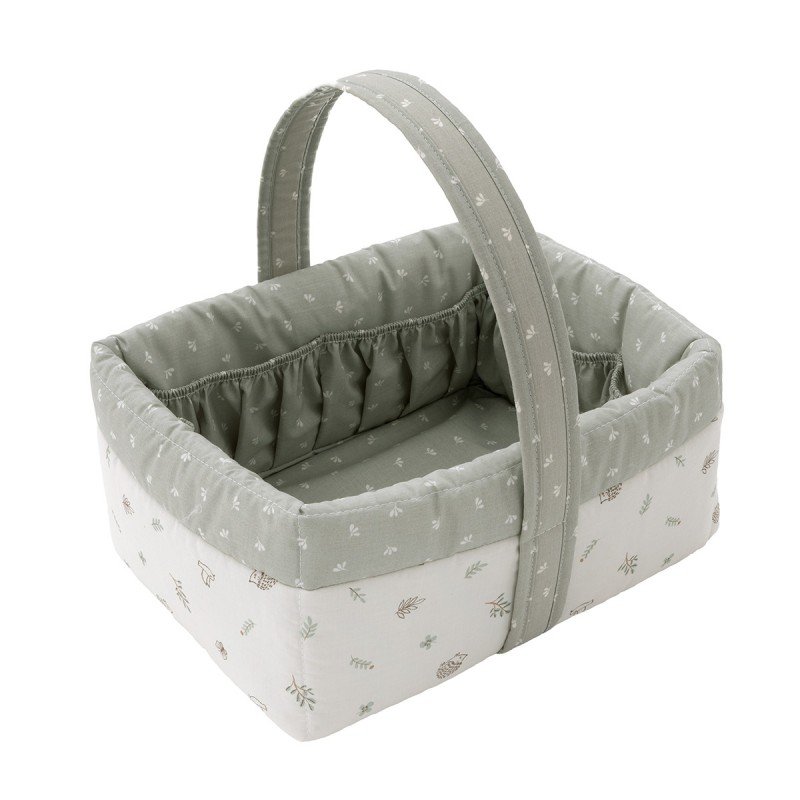 CANASTILLA ACOLCHADA 22,5X29X29CM CALMA VERDE