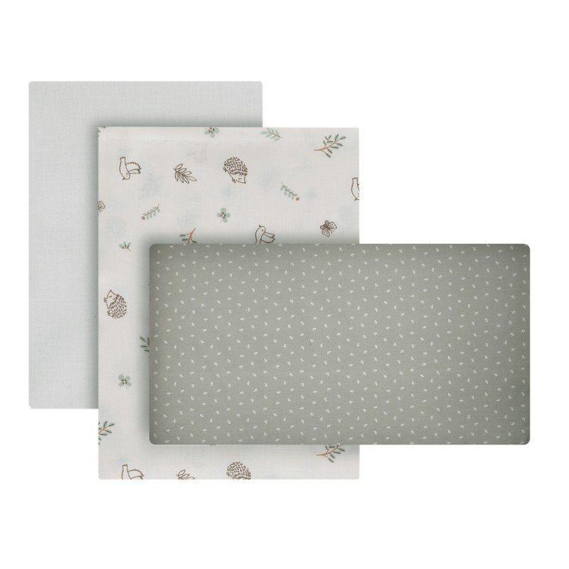 SABANA CUNA 60 3PCS 60X120X1CM CALMA VERDE