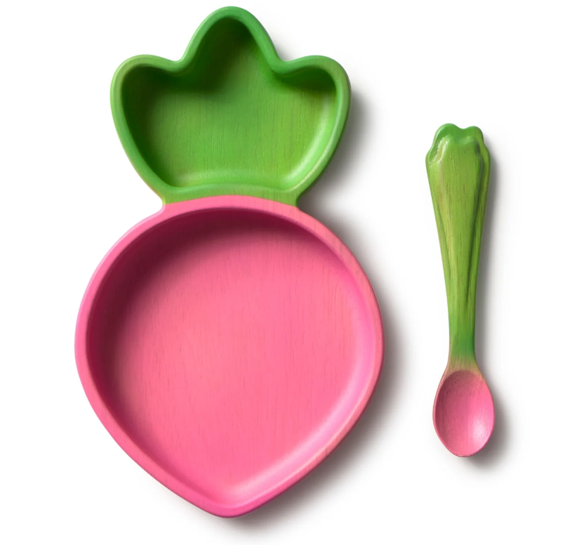 Oli&amp;Carol RAMONA THE RADISH Plato+Cuchara (copia)