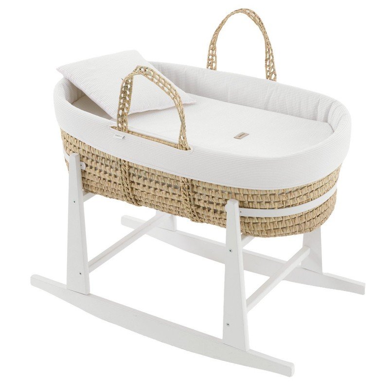 CAPAZO ACOLCHADO BEBE MIO CUCO REGENT CREMA+PATAS BALANCIN BLANCO
