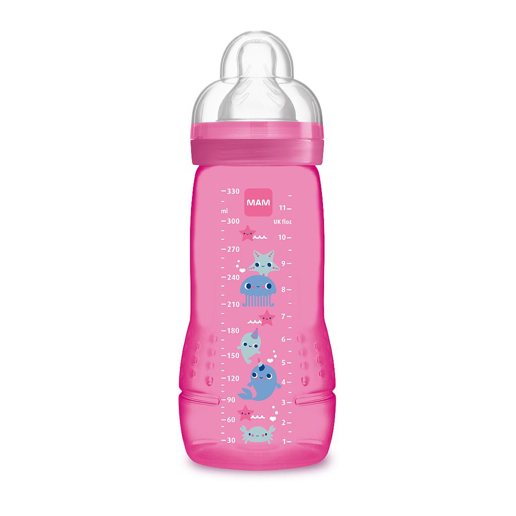 MAM BIBERON EASY ACTIVE +4M 330ML ROSA