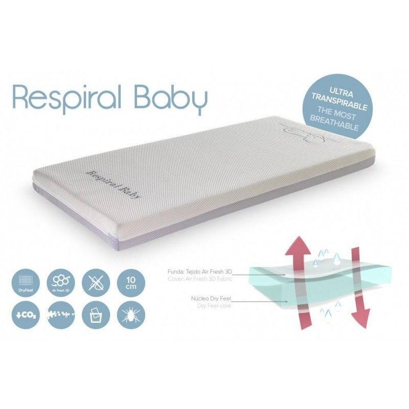 COLCHON RESPIRAL BABY 117X57X10