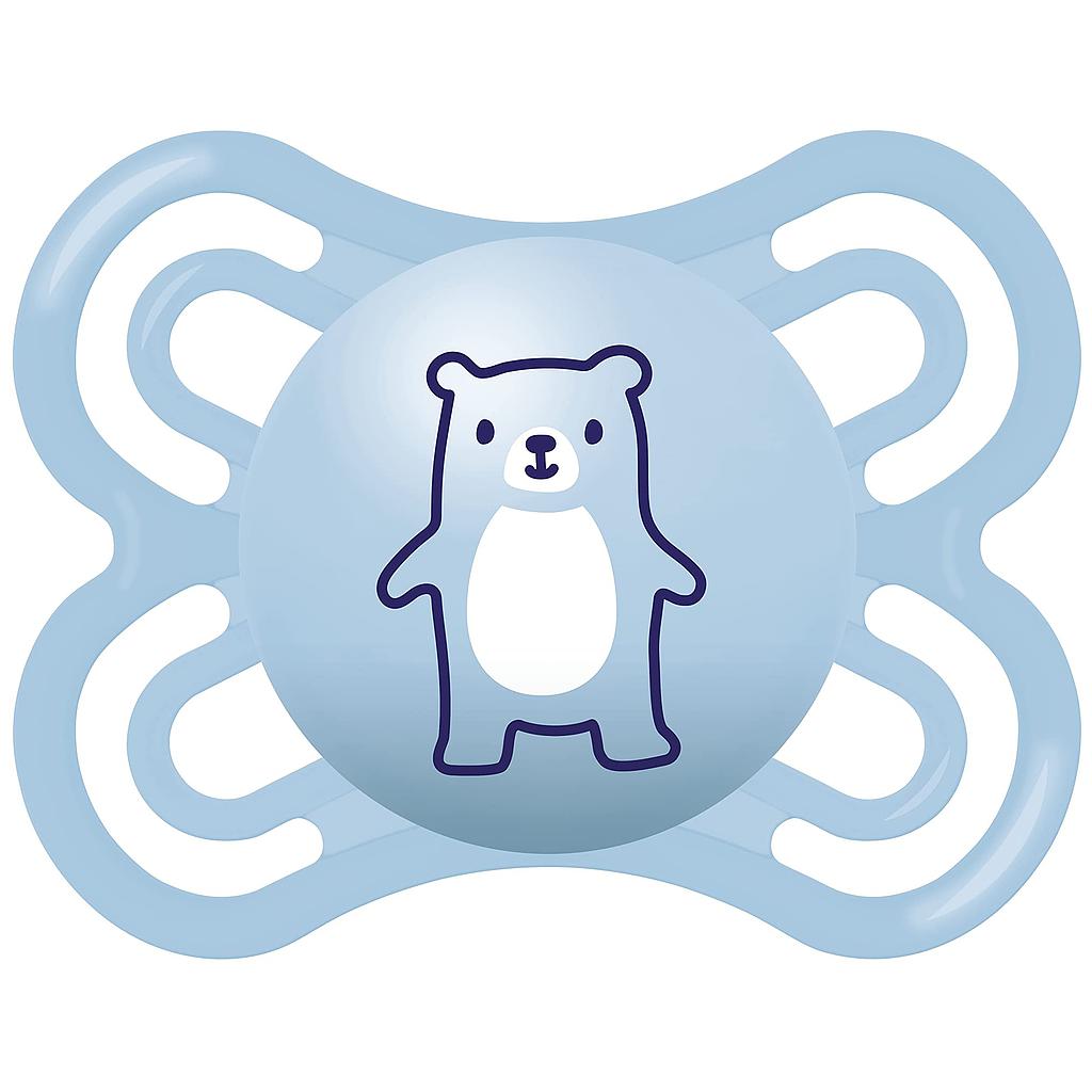 MAM CHUPETE SILICONA PERFECT 0M+ AZUL