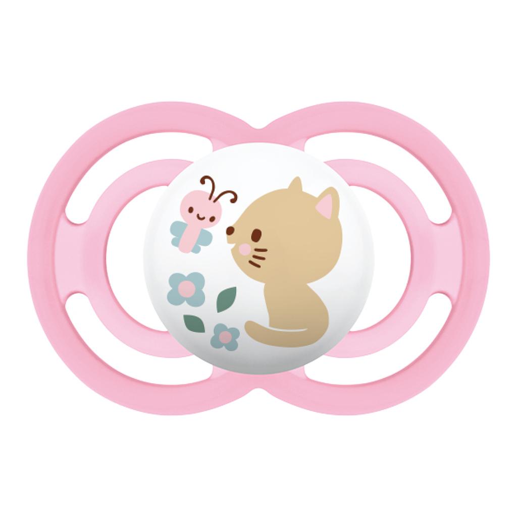 MAM CHUPETE SILICONA PERFECT 6M+ ROSA