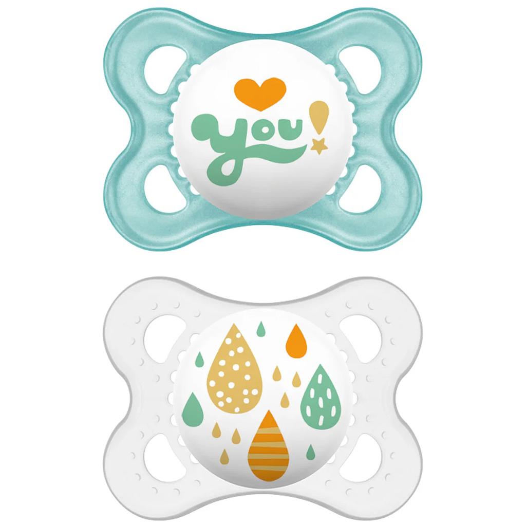 MAM CHUPETE ORIGINAL 0M+ LATEX GRIS 2UN