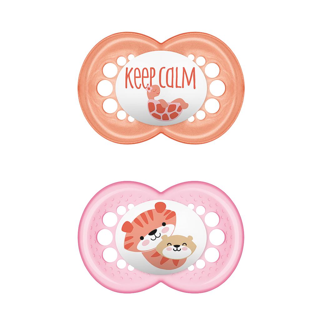 MAM CHUPETE ORIGINAL 6M+ SILIC 2UN ROSA