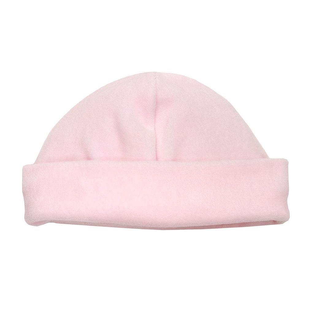 GORRO TERCIOPELO LISO ROSA T.1