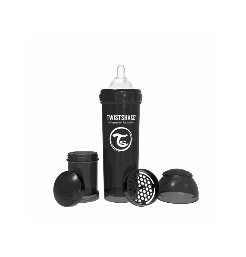 TWISTSHAKE BIBERON ANTICOL.180ML NEGRO