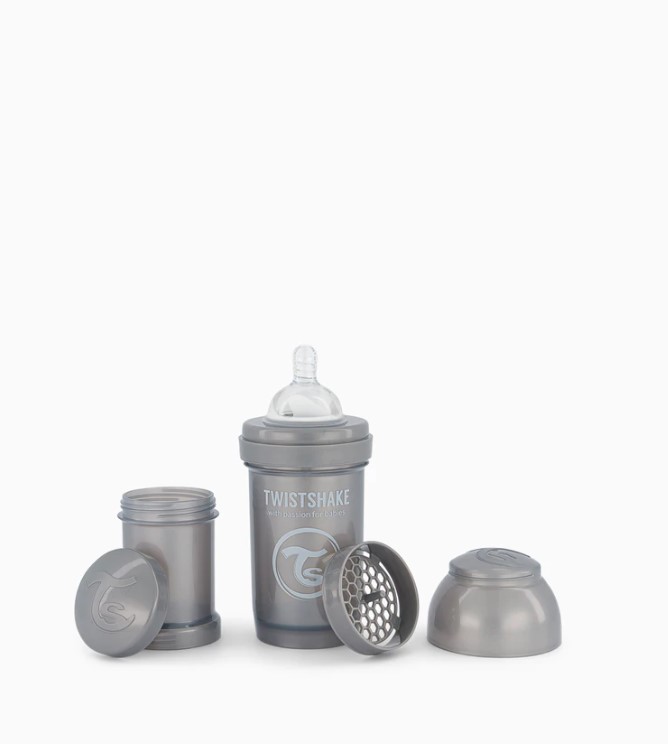 TWISTSHAKE BIBERON 180ML PASTEL GRIS +0M