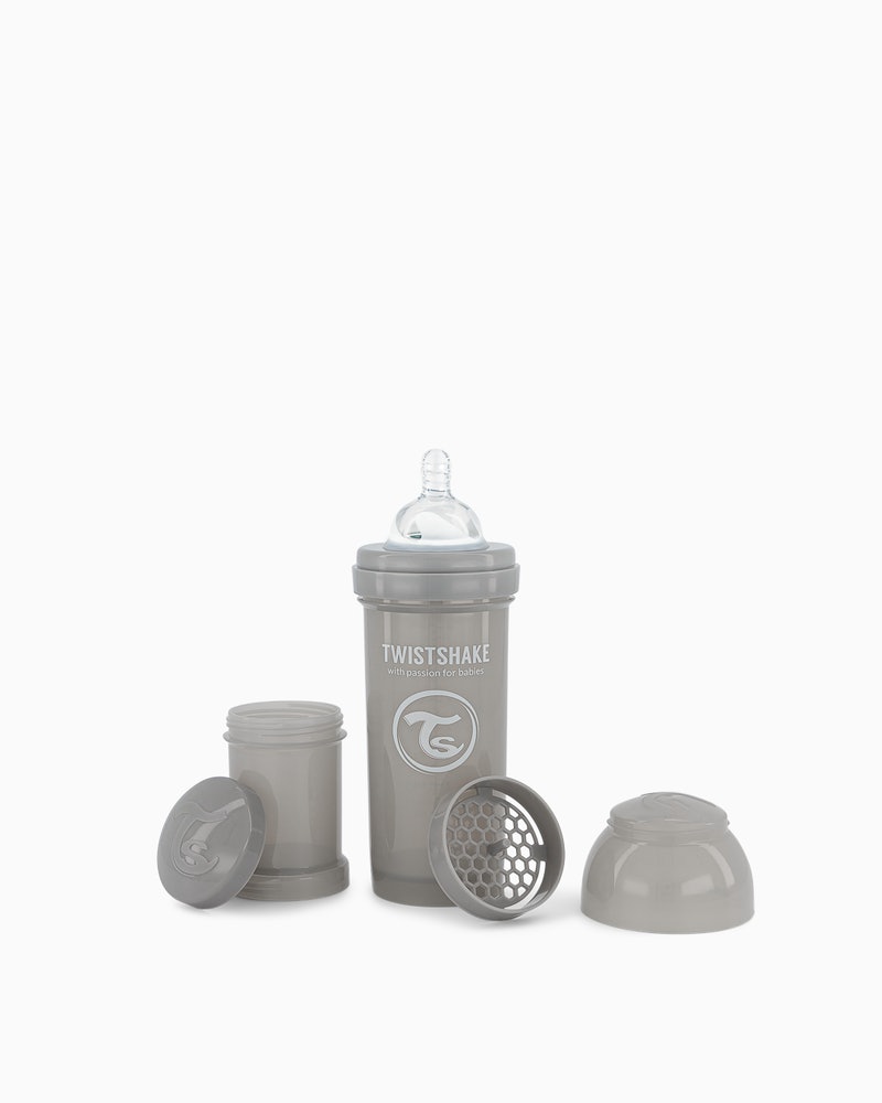TWISTSHAKE BIBERON 260ML PASTEL GRIS +2M