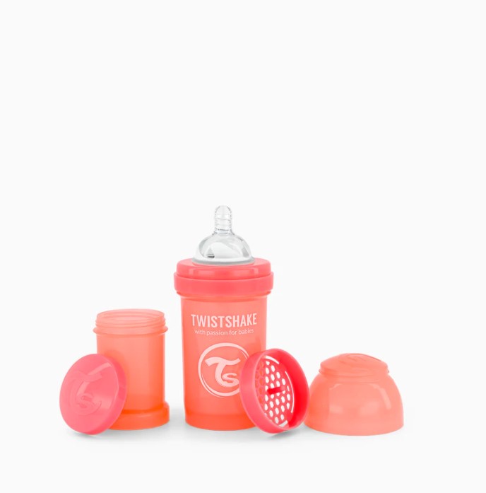 TWISTSHAKE BIBERON 180ML PASTEL CORAL +0M