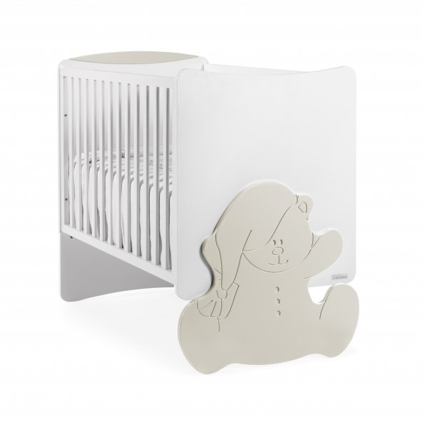 CUNA COLECHO 120X60 KUMA BLANCO/TIERRA