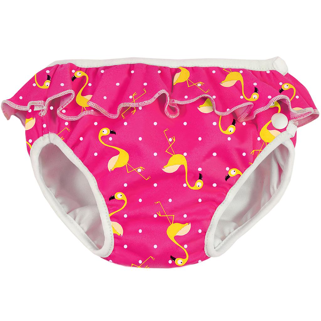 BAÑADOR PAÑAL ROSA FLAMINGO T.S