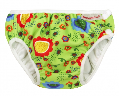 BAÑADOR PAÑAL VERDE FLORES T.XL