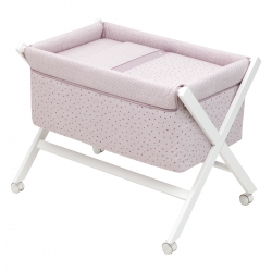 CAMITA ASPA MADERA BLANCA STELA ROSA