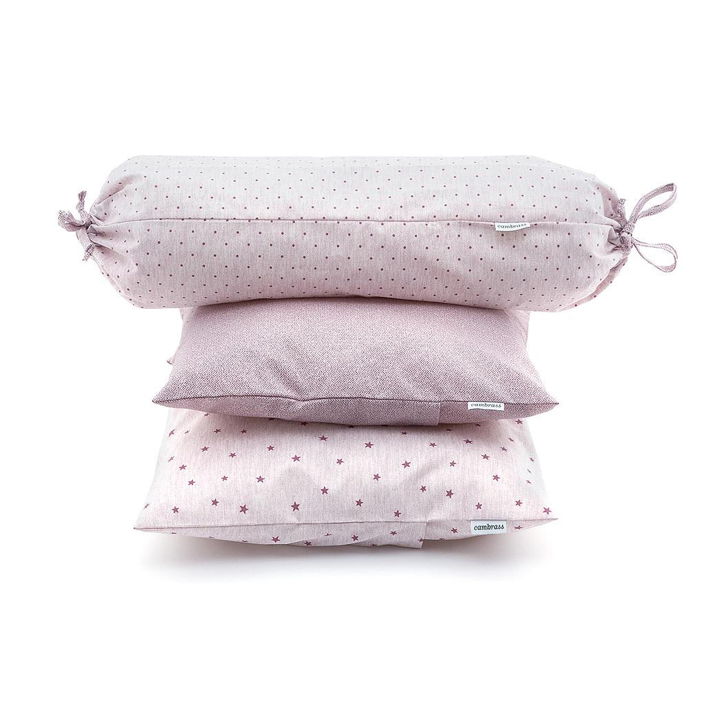 JUEGO DE 3 COJINES STELA ROSA