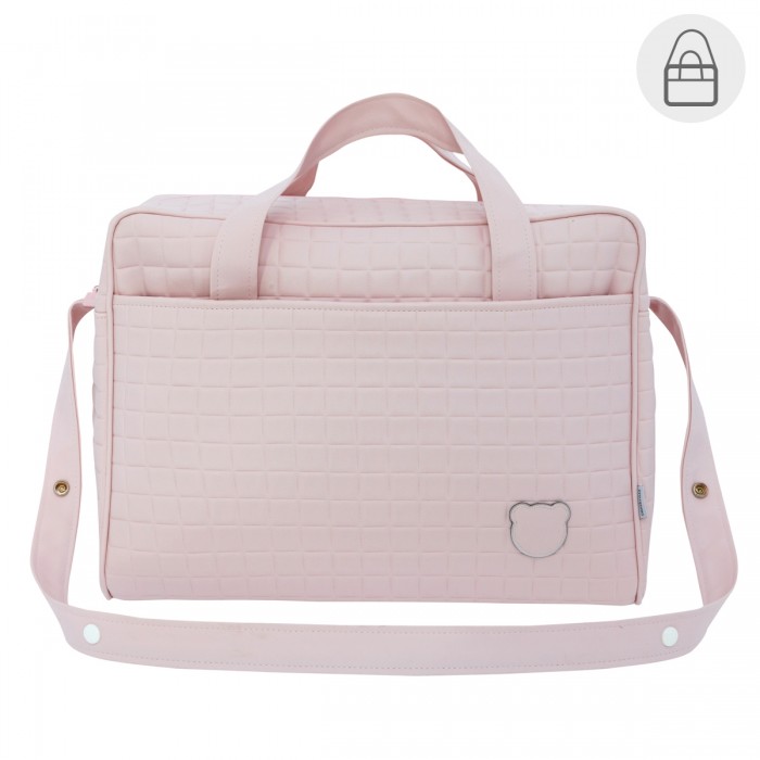 BOLSO MATERNAL MALETIN GOFRE ROSA