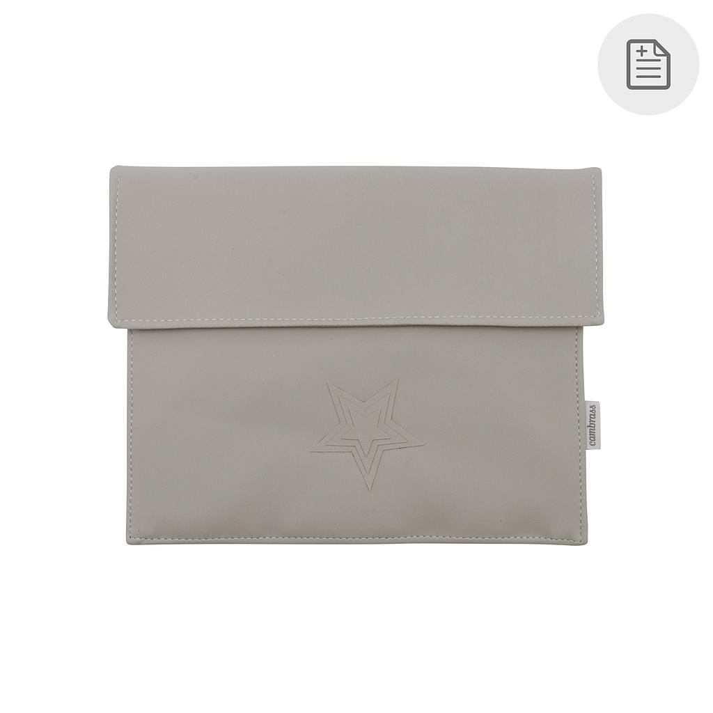 PORTADOCUMENTOS MATE GRIS 17X25CM