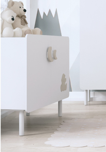 COMODA REF.44864 KUMA BLANCO MATE/TIERRA