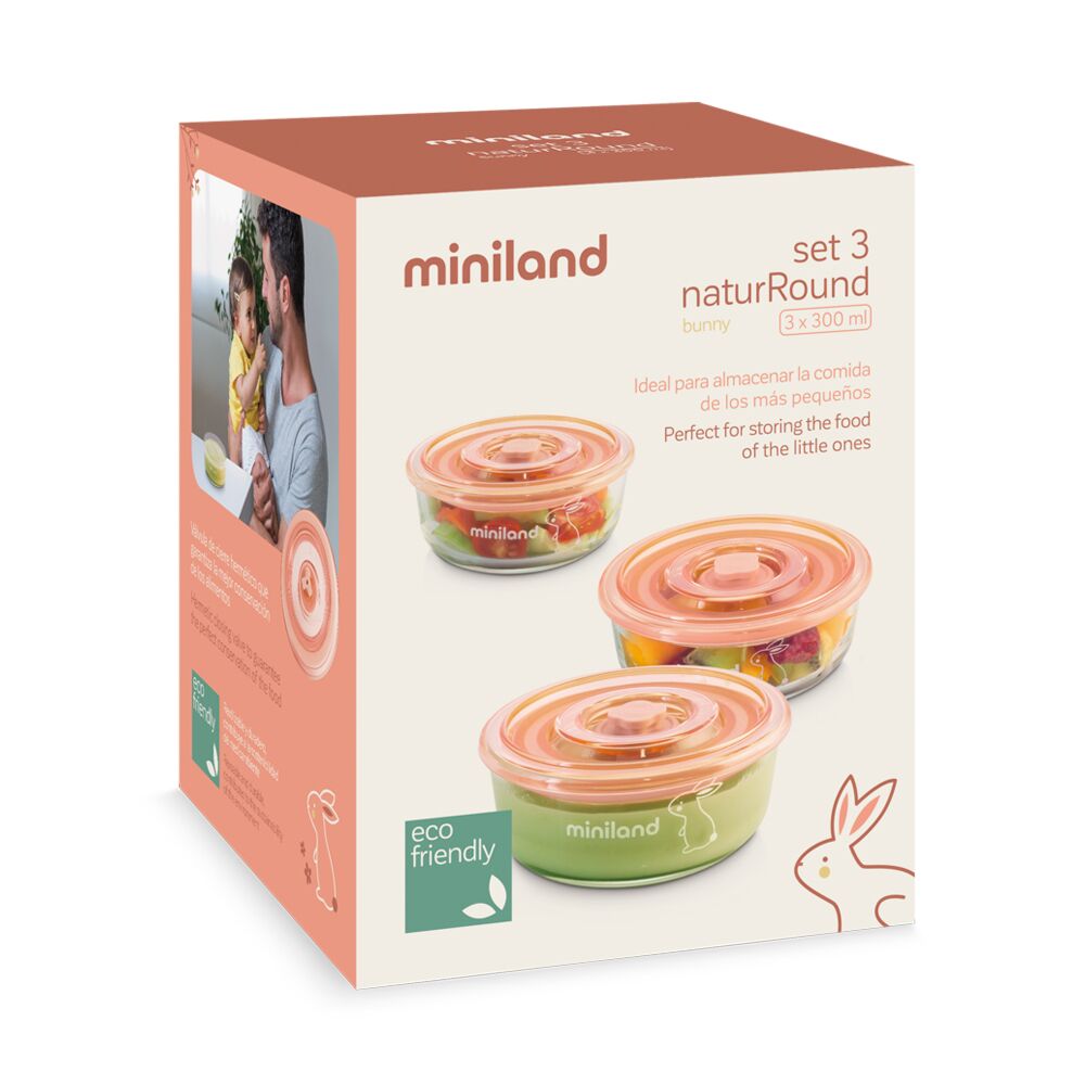 SET 3 NATURROUND BUNNY