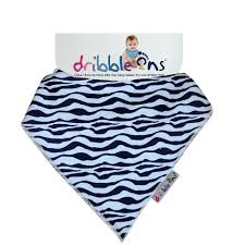 DRIBBLE ONS BABEROS DENTICION ZEBRA AZUL