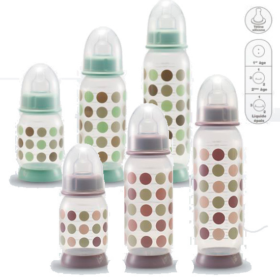 BIBERON 330ML LUNARES PASTEL ROSA