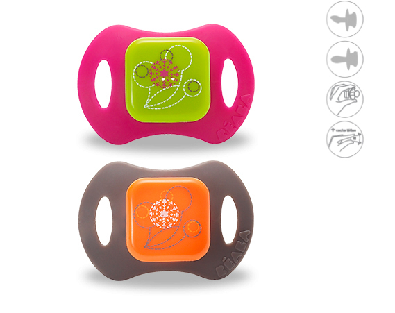 LOTE 2 CHUPETES ANATOMICA SILICONA 1ºEDAD GIPSY