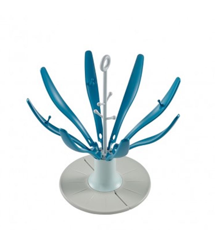 ESCURREBIBERONES PLEGABLE FLOWER AZUL