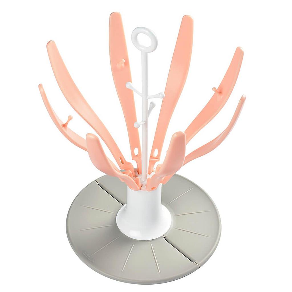 ESCURREBIBERONES PLEGABLE FLOWER ROSA