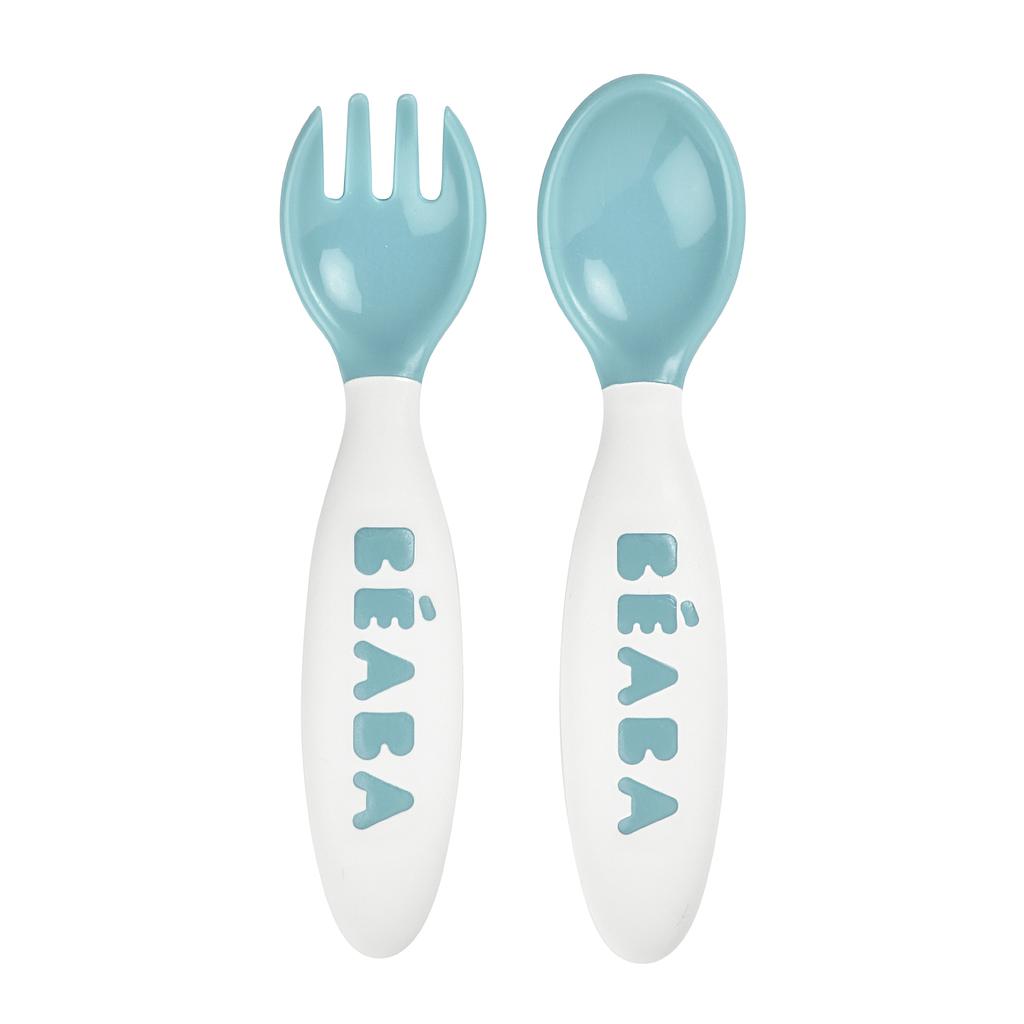 SET 2 CUBIERTOS ERGO 2ªEDAD AZUL