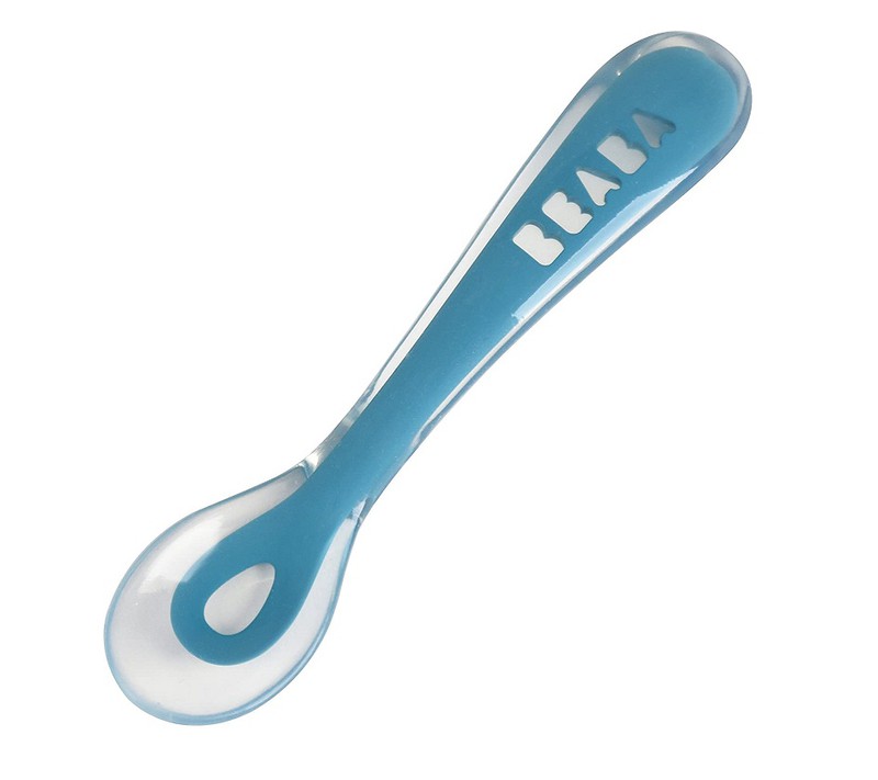 CUCHARA 2DA EDAD SOFT SILICONA AZUL