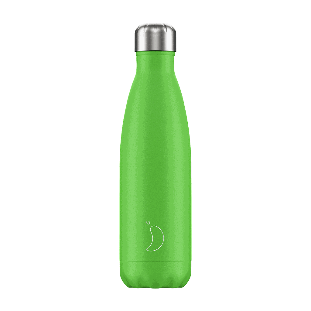 BOTELLA INOX CHILLY 500ML VERDE NEON