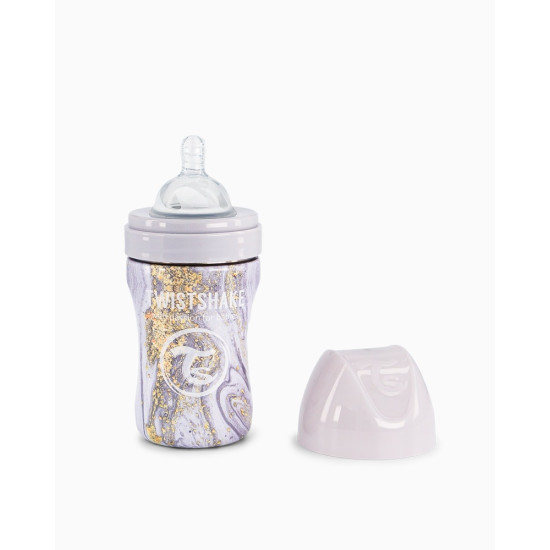 BIBERON ACERO ANTICOL.260ML MARBLE GREY +2M