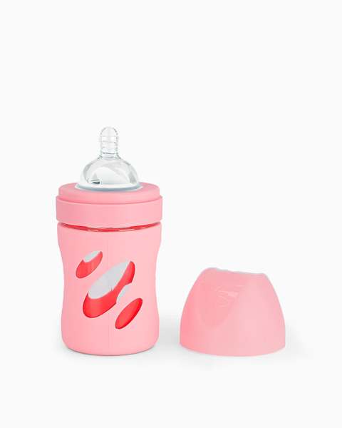 BIBERON CRISTAL ANTICOL.180ML PASTEL ROSA +0M