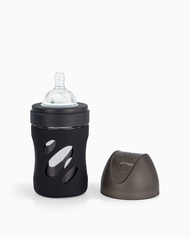 BIBERON CRISTAL ANTICOL.180ML PASTEL NEGRO +0M