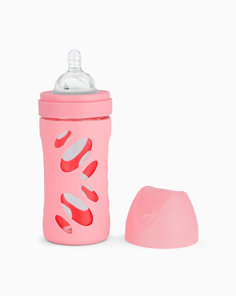 BIBERON CRISTAL ANTICOL.260ML PASTEL ROSA +2M