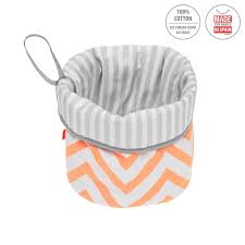 CESTA SACO REDONDA BE ZIGZAG CORAL