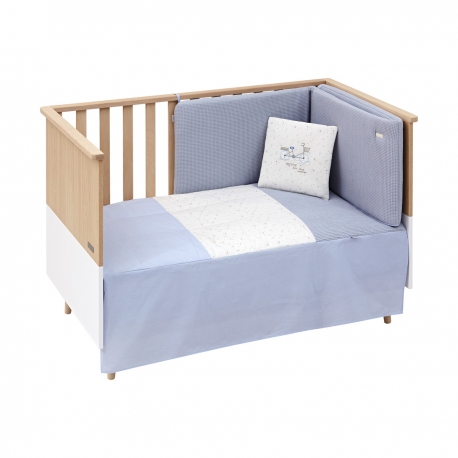 COLCHA+PROTECTOR CUNA 60 SKY CELESTE
